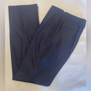 T Tahari Women’s Slacks Dark Blue Side Zip Slim Cut | Size 8